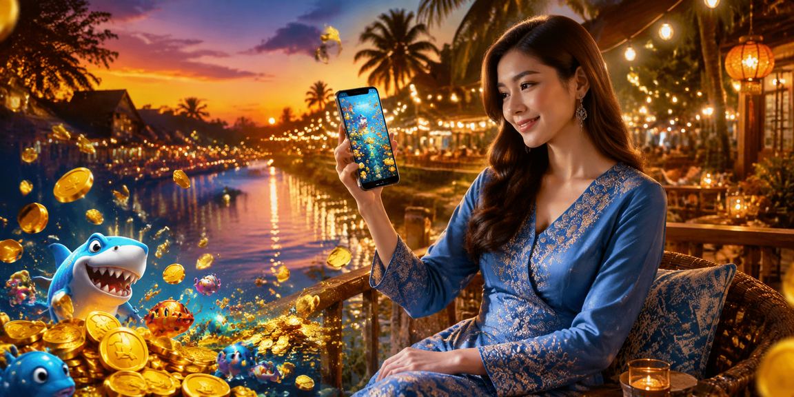 Permainan tembak ikan berasaskan slot Malaysia dengan tema baju kurung dan budaya tempatan